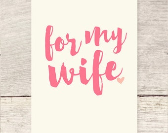 For My Wife | Mother's Day | Wife birthday greeting card