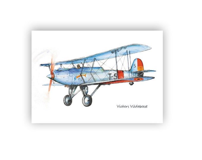 Retro airplane decor Prop driven aircraft Set 3 prints Airplane watercolor Military aircraft Transportation art Decor for boy's nursery
