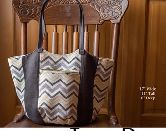 Anna Tote Bag Bucket Purse PDF Sewing Pattern