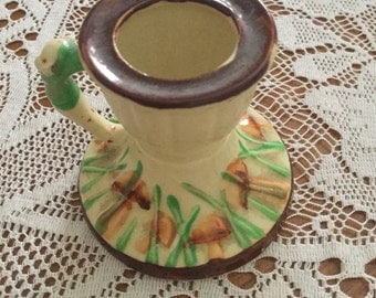 Suvesco pottery candle holder