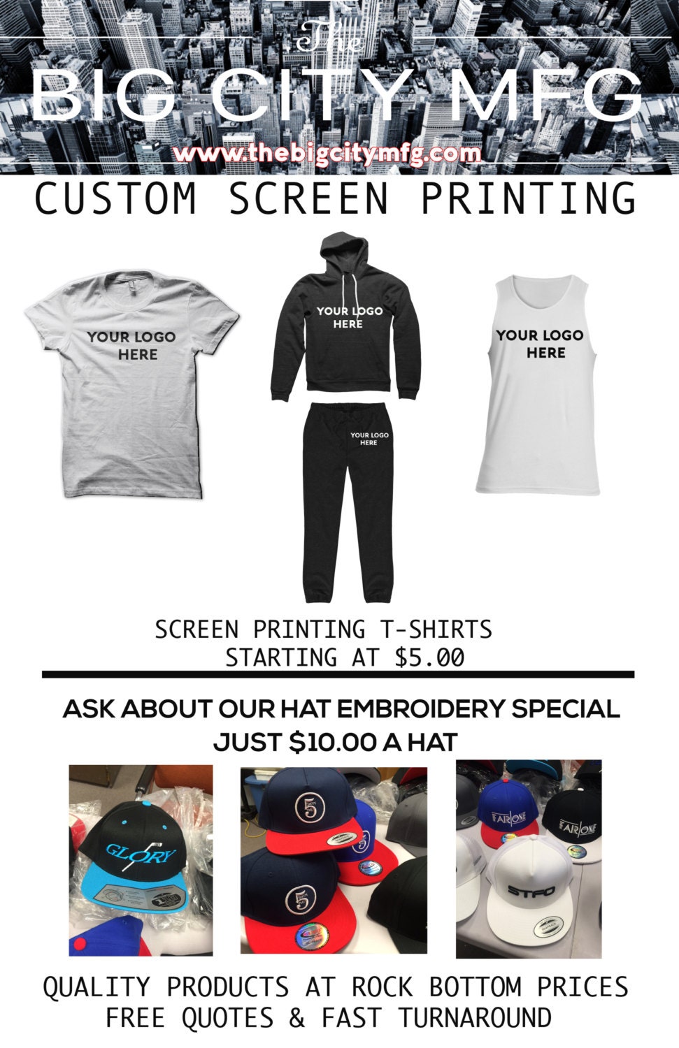 Custom Screen Printing & Embroidery Services