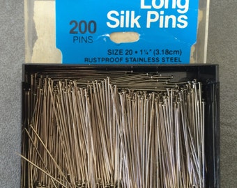 silk straight pins – Etsy