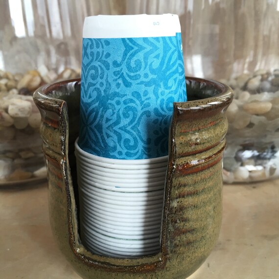 Ceramic Bathroom Cup Holder Disposable Cup Dispenser Paper Cup