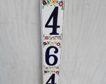 Cottage Chic Tile House Numbers in Metal Frame!
