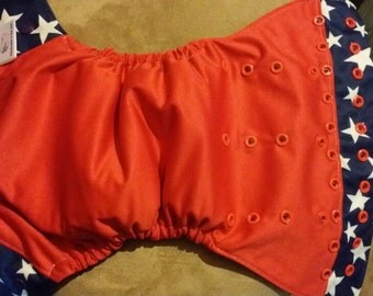 On Sale 6 Pack OS Solid color Cloth Diaper with embillished tabs. You choose Style