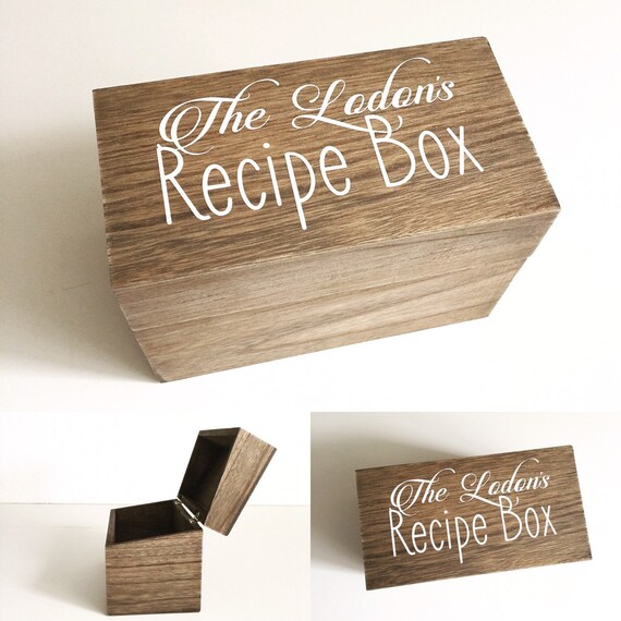 Personalized recipe box recipe storage wedding gift