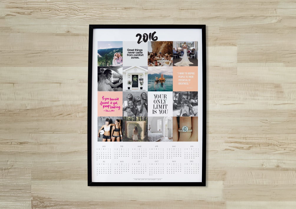 Vision Board 2017 Wall Calendar Agenda by 4theLoveofStationery