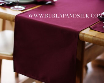 Burgundy Table Runner 14 X 108 inches | Burgundy Table Runners for Weddings, Hotels and Restaurants