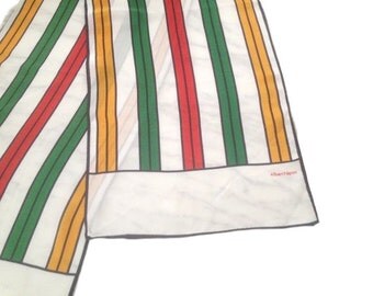 Albert Nipon Silk Striped Oblong Scarf - 53" x 10.5"