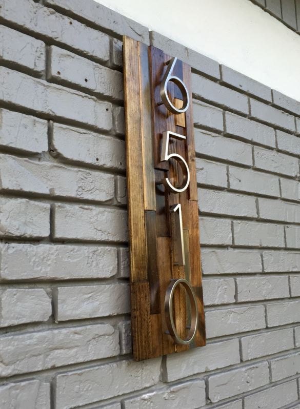 Reclaimed Wood Address Plaque