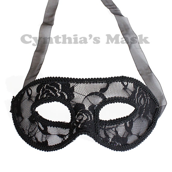 Black Lace Venetian Masquerade Mask For Party Prom Mardi Gras