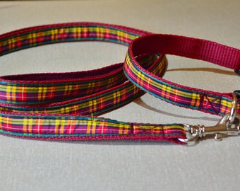 Matching collar & lead set - Buchanan Tartan