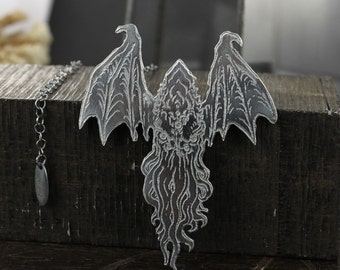 Cthulhu necklace - Lovecraft necklace - Octopus necklace - Sterling silver necklace - Handmade