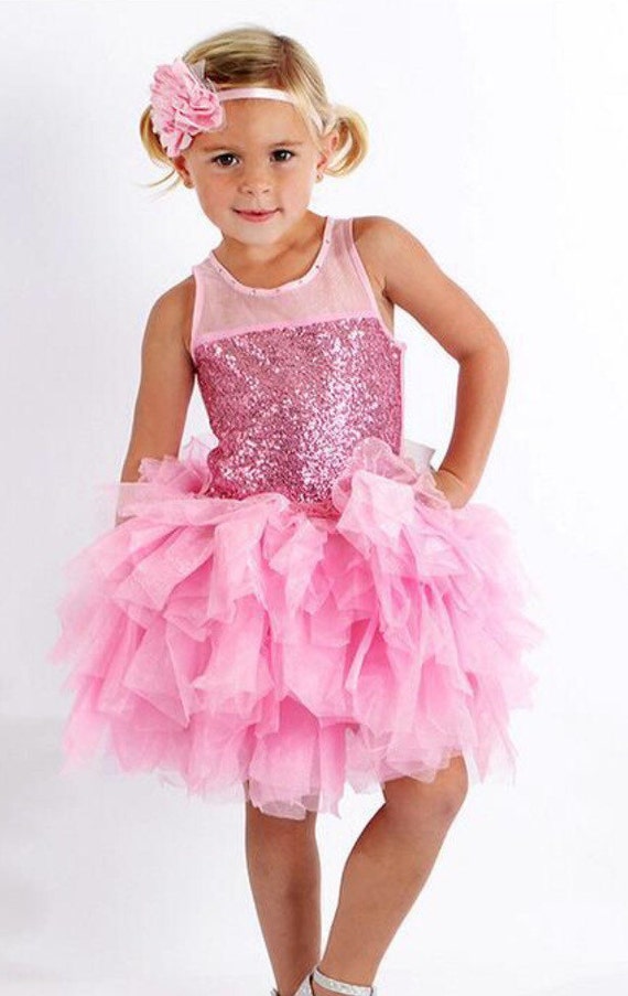 Baby Girls Pink Sequin Tulle Dress / Easter by BeGalmorousBoutique