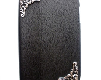 iPad mini 2 Case Art Nouveau Case Perfect Gift Faux Leather iPad mini Case Stylish Accessory Black Faux Leather iPad mini Case For iPad Mini