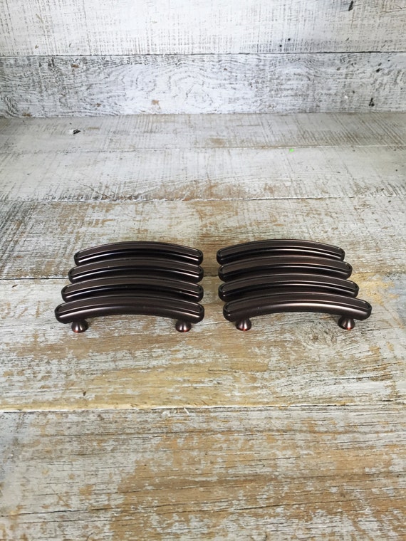 Drawer Handles 8 Drawer Pulls Bronze Metal by TheDustyOldShack