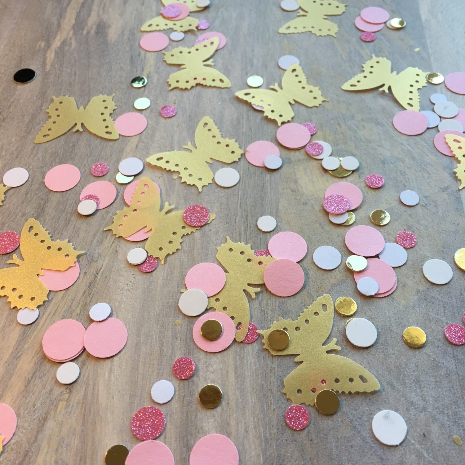 Pink and Gold Butterfly Confetti/Party Confetti/Wedding