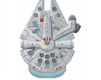 cross stitch pattern Millennium Falcon