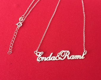 Customized Necklace Valentine gift 925 sterling silver necklace
