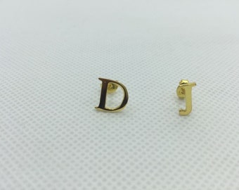 earrings gold alphabet earring