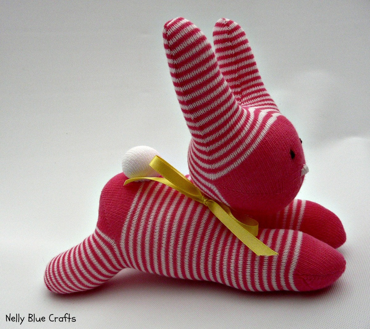 sock bunny stripe pink stripe sock bunny from nelly blue crafts sock bunny stripe pink stripe sock bunny from nelly blue crafts