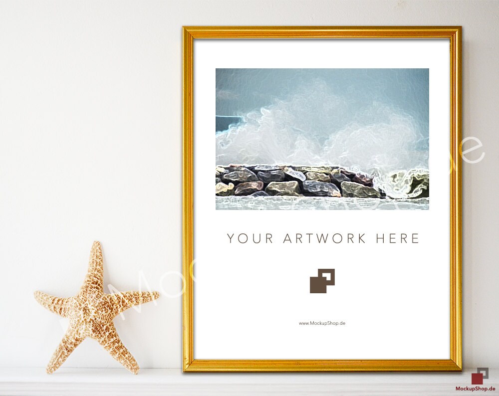 Download 8x10 GOLD FRAME MOCKUP // Empty Frame Mockup // Gold Mockup