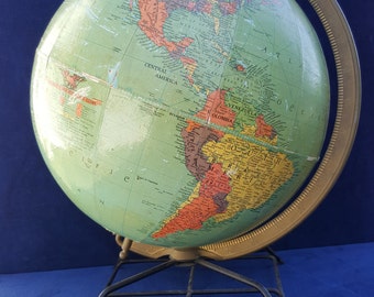 Replogle 12 inch globe with iron stand
