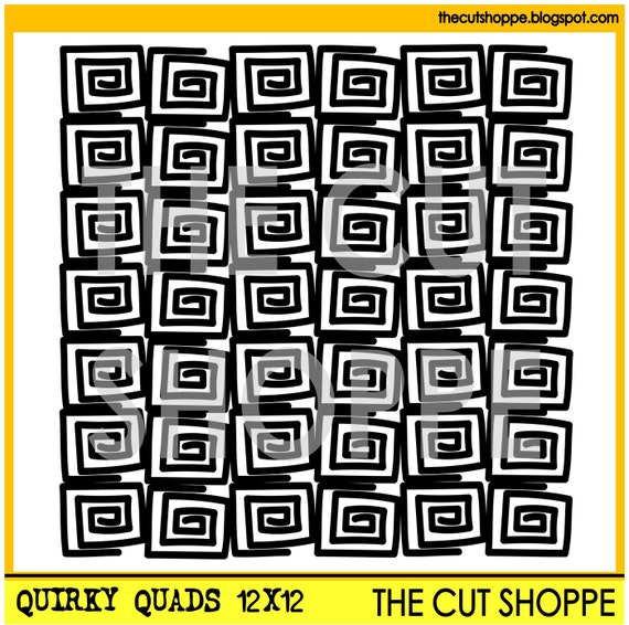 The Quirky Quads background cut file is available in 8.5x11 & 12x12 sizes for your scrapbooking and papercrafting projects.