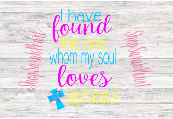 Download I Have Found The One Whom My Soul Loves Song of Solomon SVG