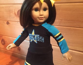 Custom Competition Cheer/Dance to fit American Girl Doll Match your Outfit or Uniform