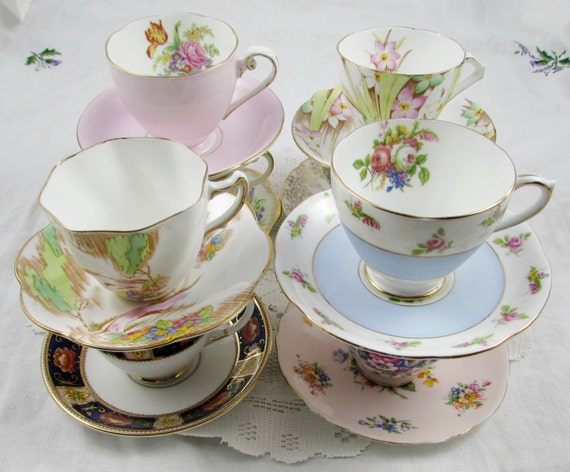 tea cup and saucer favors