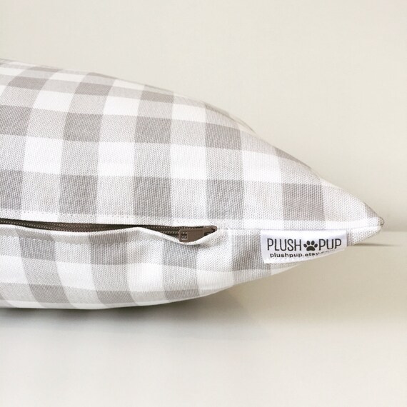 Plaid Dog bed cover Check Dog bed cover French Gray Dog bed