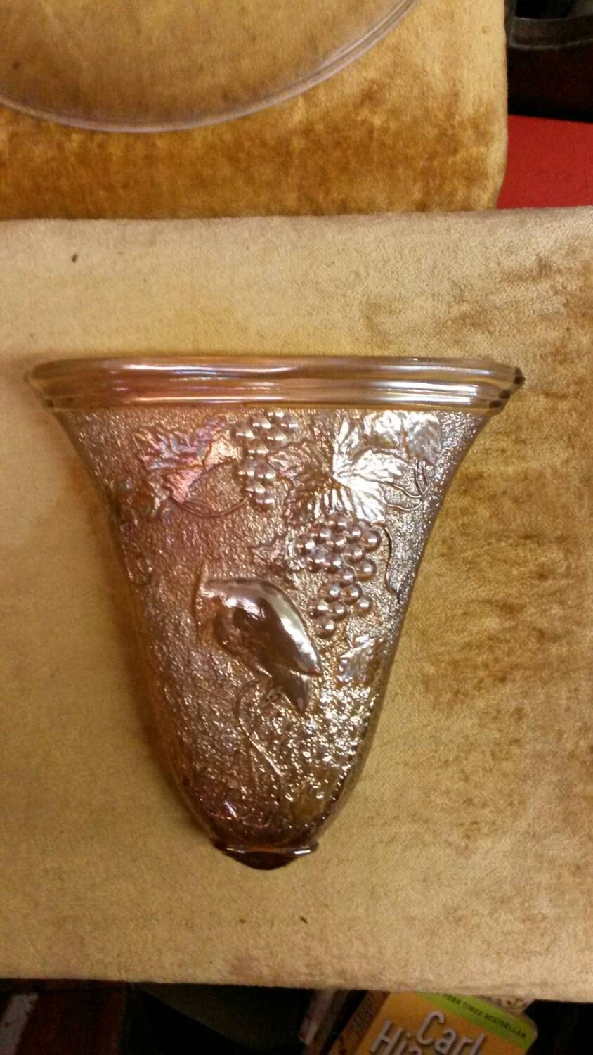 Vintage Carnival Glass Wall Pocket