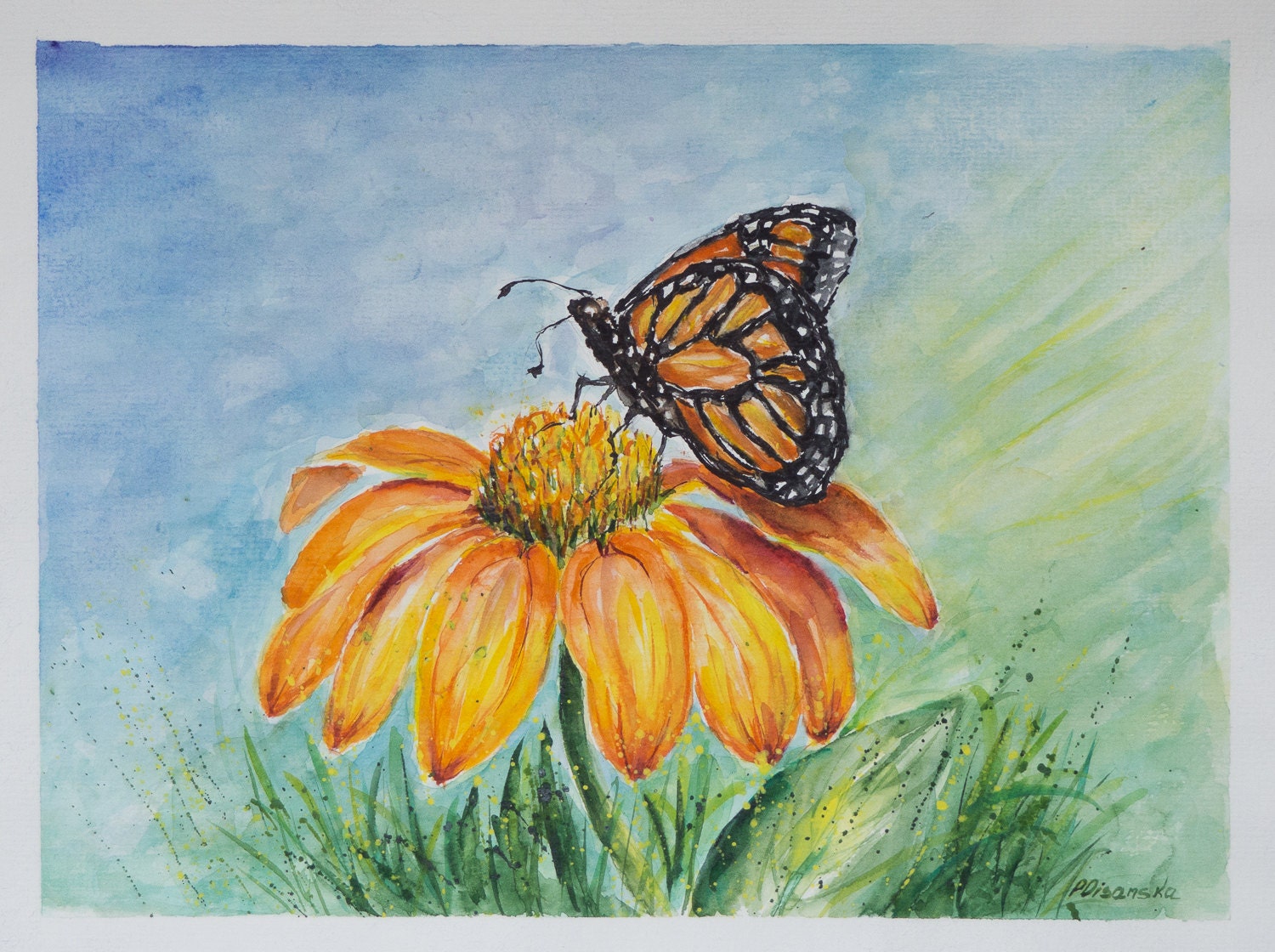 Butterfly and flower Butterfly watercolor painting butterfly