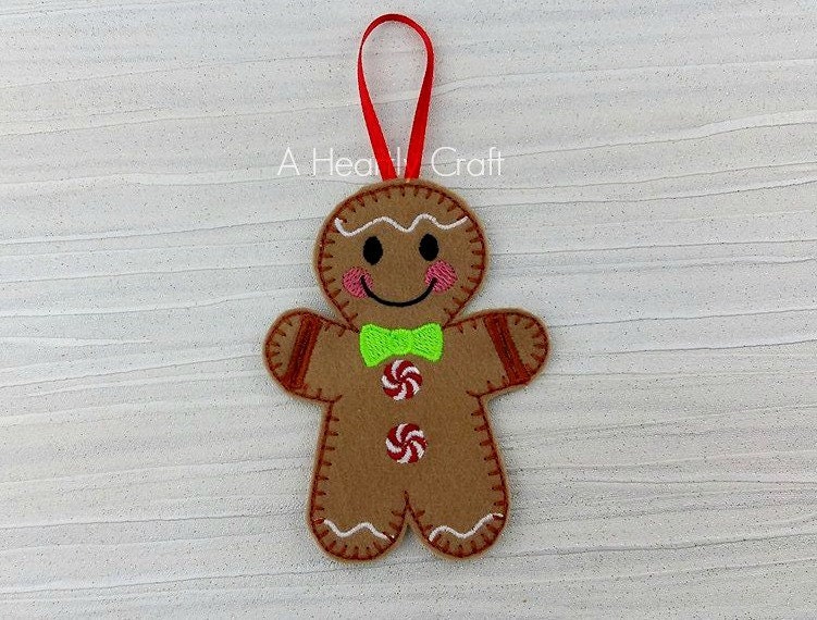 ONE Gingerbread Man Candy Cane Holder Christmas Xmas Tree