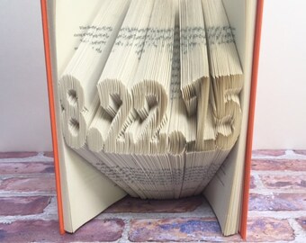 Paper Anniversary Gift // Wedding Gift // Wedding Anniversary Gift // First Wedding Anniversary Gift // Folded Book Art