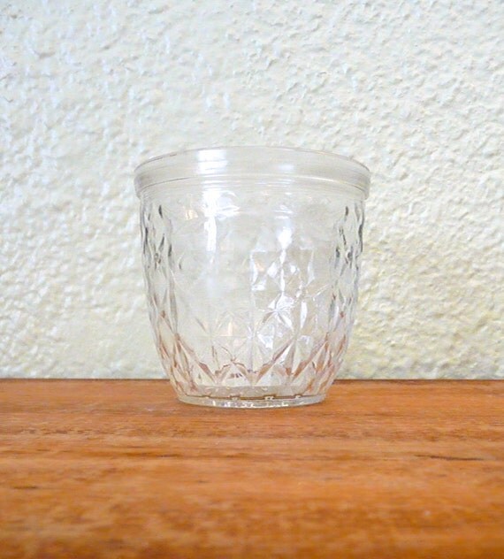 Vintage Ball Quilted Crystal Jelly Jar