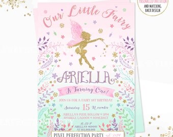 Fairy Invitation Fairy Birthday Invitation Whimsical Enchanted Pixie Invitation Magical Fairy Invite Fairy Birthday Party Fairy Tea Party