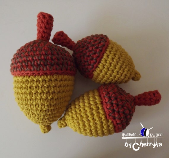 PATTERN Acorn crochet pattern acorn crochet by ByCherryka
