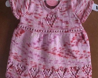 Baby Dress Knitting Pattern Instant Download PDF 6 sizes