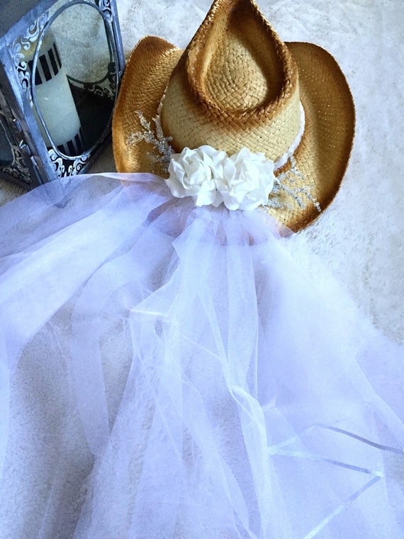 SALE-weddings-Cowgirl-Bride-cowboy hat-bride by InspiredtoImagine