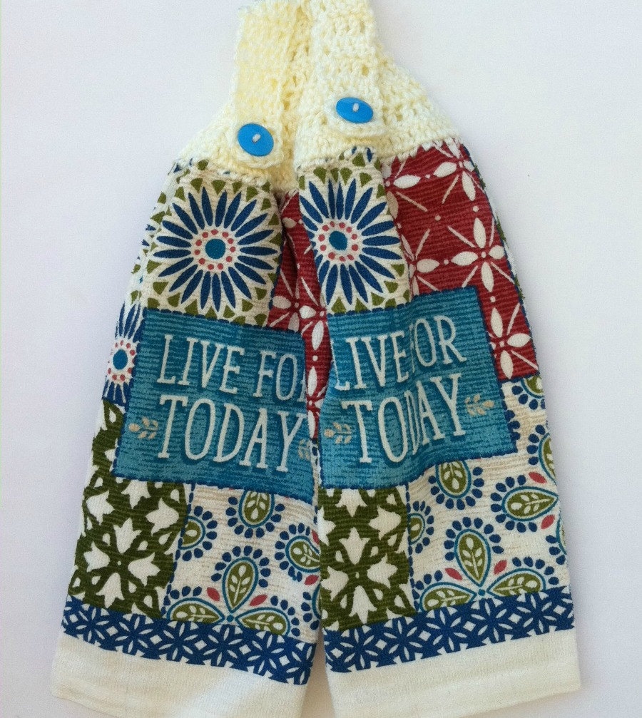 Crochet Top Tea Towels Topper Towels by CountryCraftsnflower