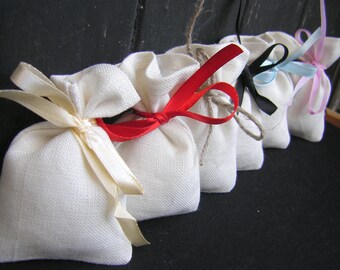 Light Beige Linen Gift bags - Wedding favor bags - optional sizes- Small Linen Favor Bags- 100% Natural Linen bags