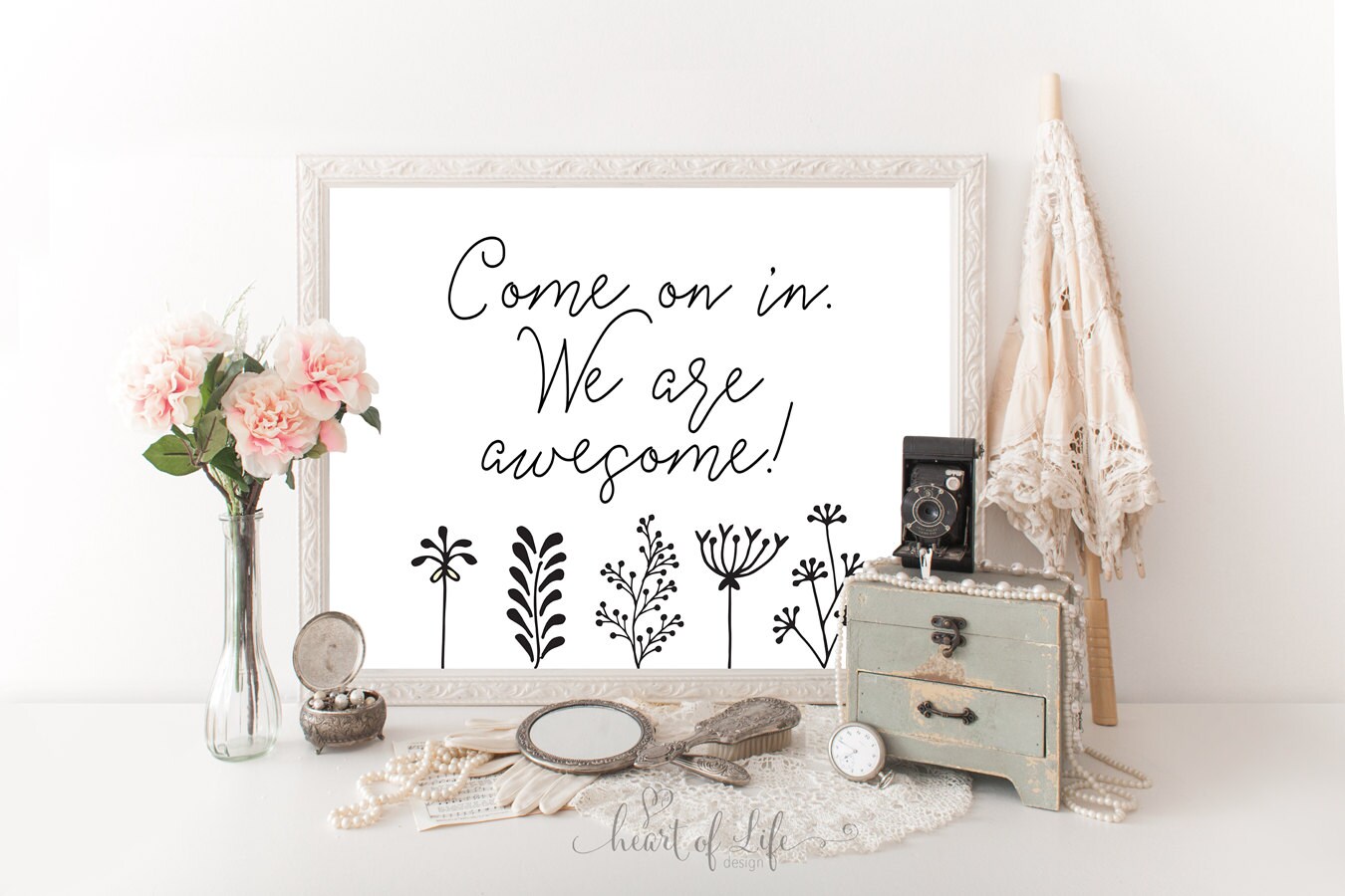 Come on in sign Printable art Welcome sign printable Come on