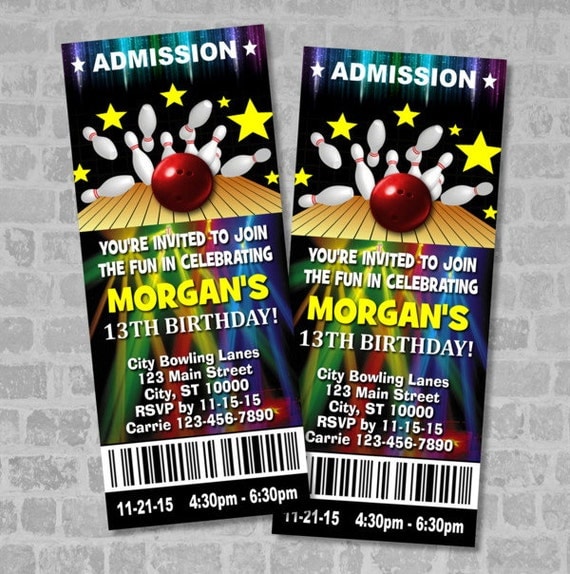 Personalized Bowling Invitations 7