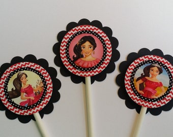 Set of 12 Disney Princess Elena of Avalor Cupcake Toppers