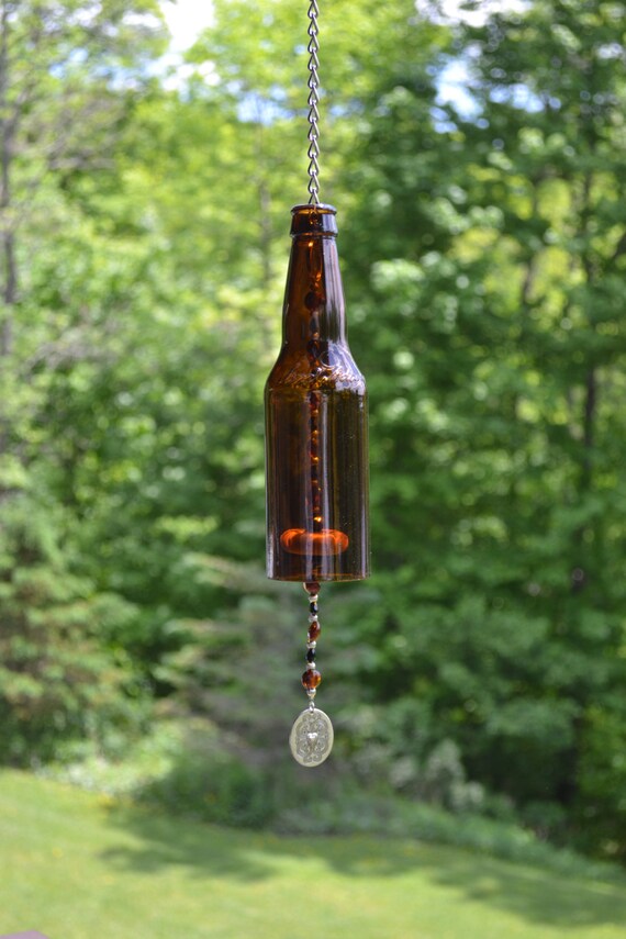 Beer Bottle Wind Chime/Recycled Glass Wind by