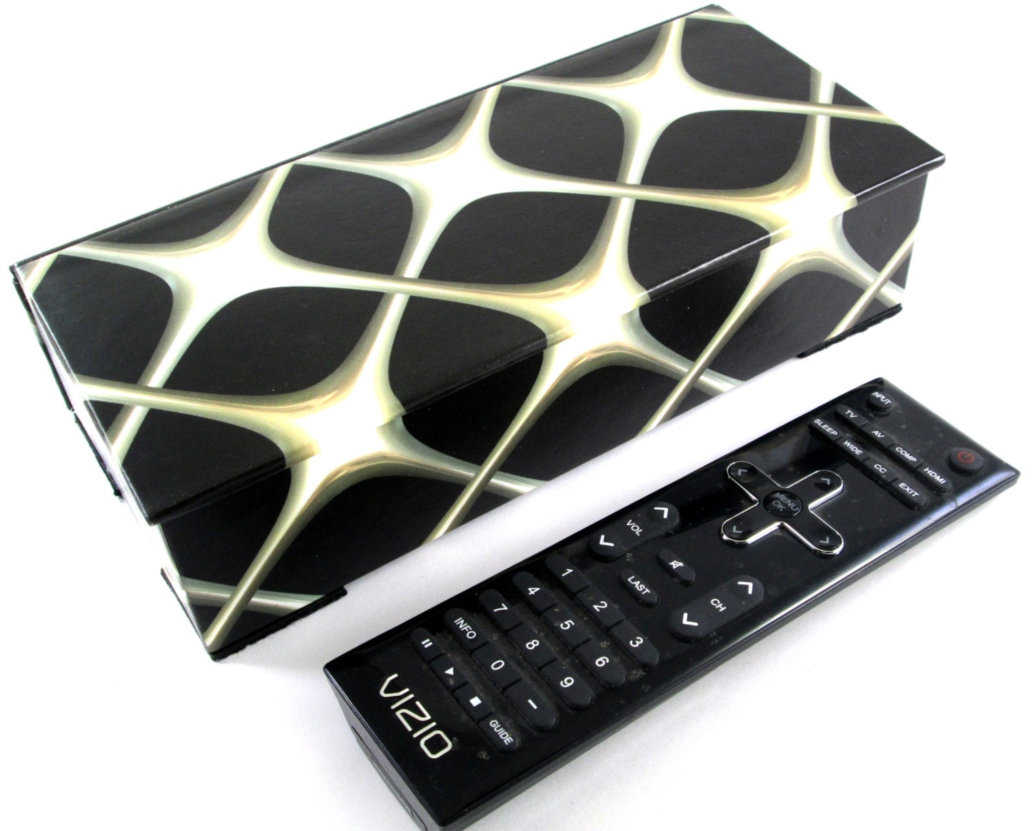 Decorative box Remote control storage box Art Deco design in