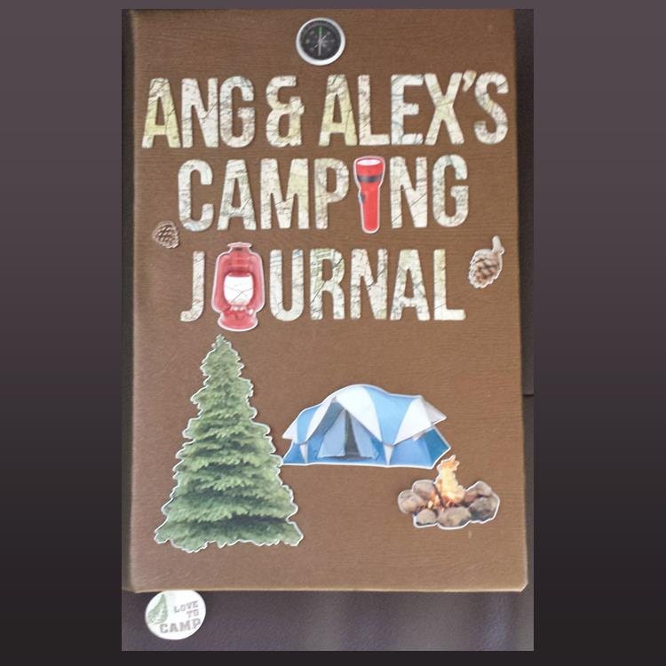 Camping Journal/ RV Journal or scrapbook 5 with tent by MegMakesIt
