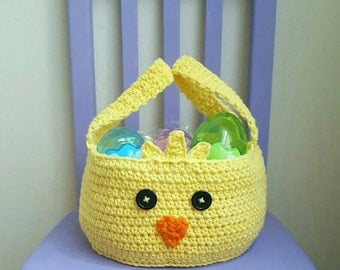 Chickadee Easter Basket Crochet Pattern *PDF FILE ONLY* Instant Download